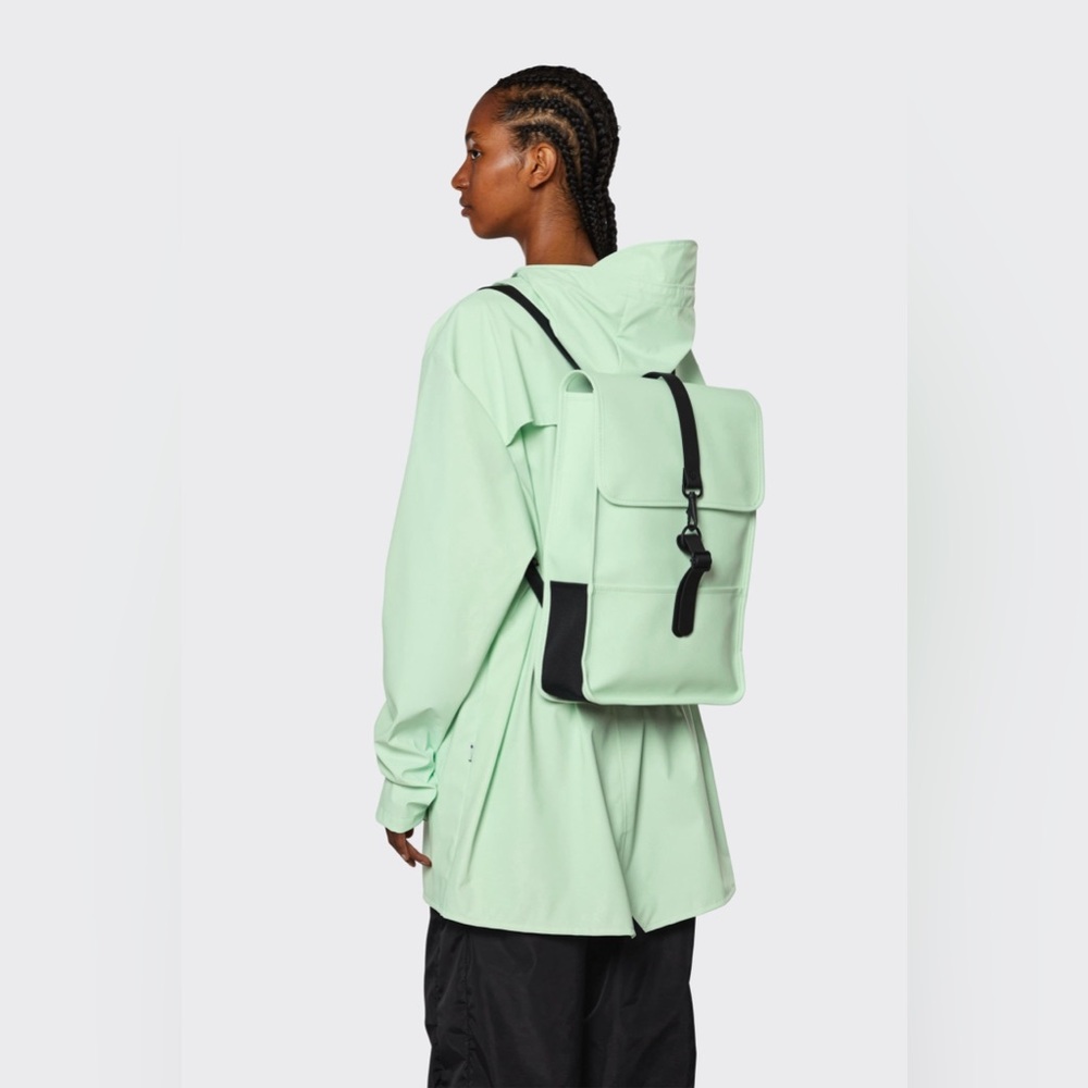 RAINS Waterproof Mineral Mint Green Mini Backpack NEW